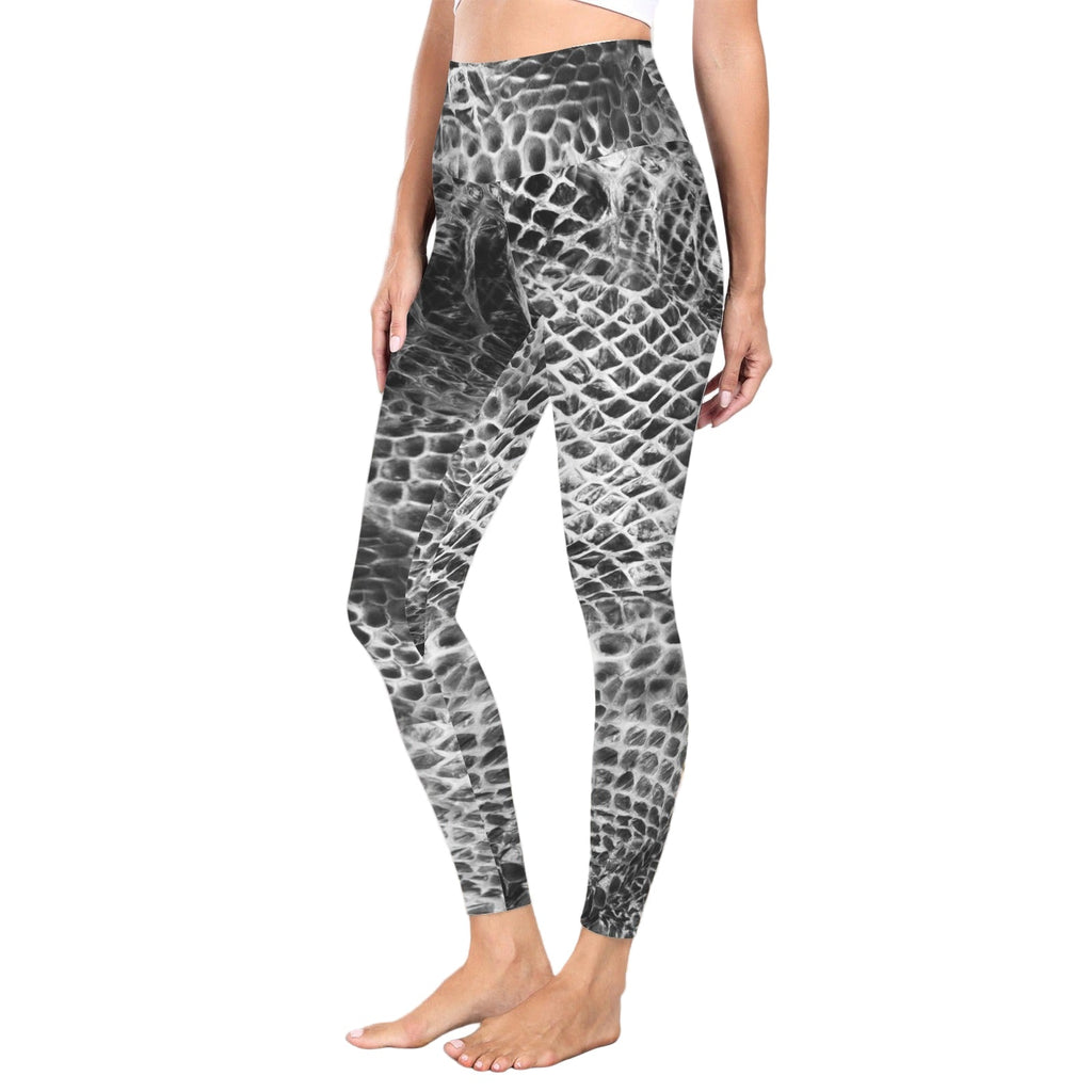 ANTIBrand Shedding Skin Snakeskin Effect High Waist Sportswear Leggings