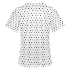 Polka Bats Mesh Sheer T-Shirt Crew Neck Short Sleeve Top
