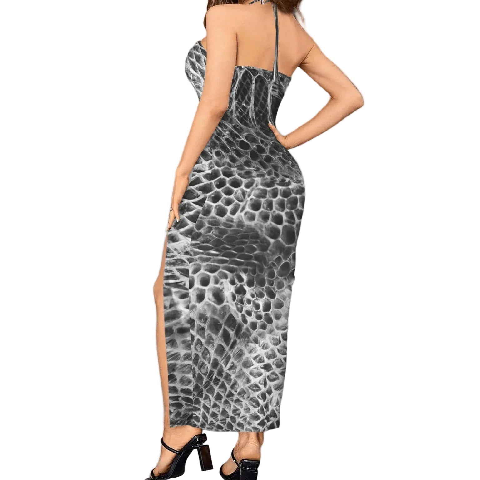 ANTIBrand Shedding Skin Snakeskin Effect Minx Dress