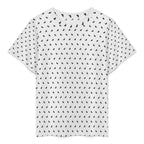 Polka Bats Mesh Sheer T-Shirt Crew Neck Short Sleeve Top