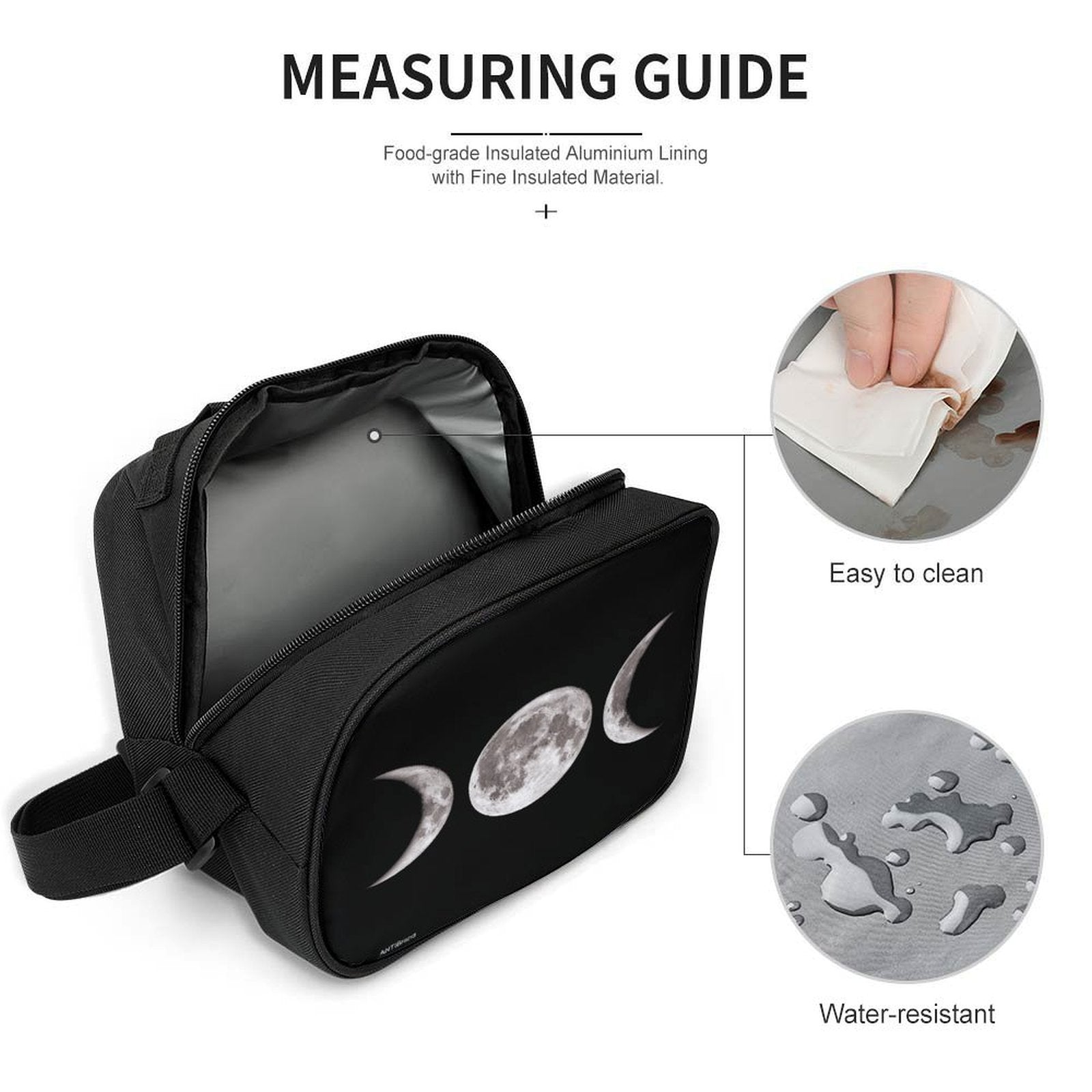 Triple Goddess Insulated Lunch Bag With Crossbody Strap &amp; Top Handle Thermal Cooler Tote