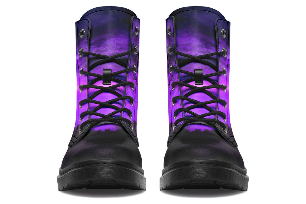 ANTIBrand 1999 Boots - Gothic Purple Twilight Lace-Up Boots