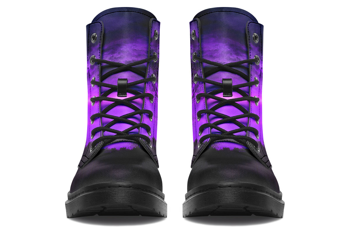 ANTIBrand 1999 Boots - Gothic Purple Twilight Lace-Up Boots