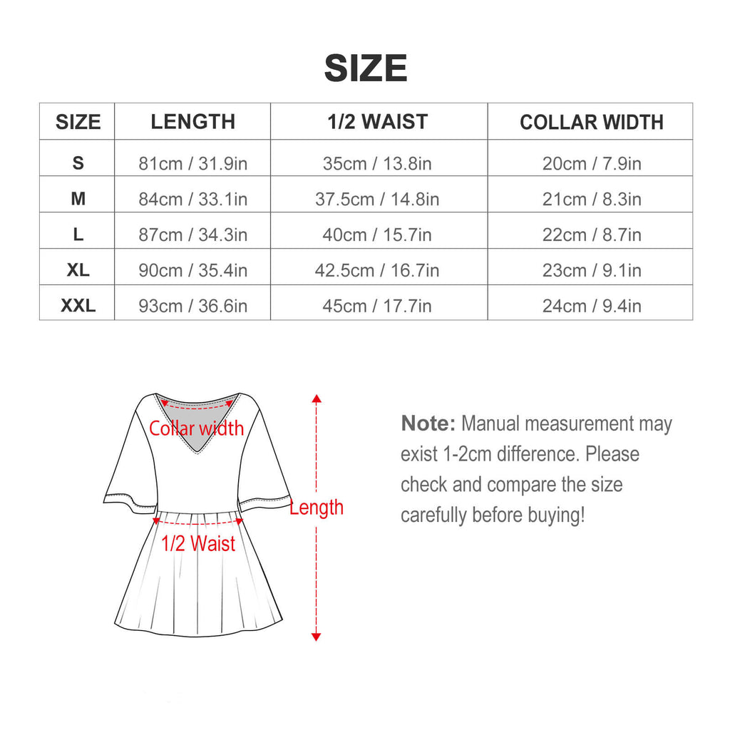 Women's V-Neck Chiffon Beach Cover-Up Dress