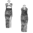 ANTIBrand Shedding Skin Snakeskin Effect Minx Dress