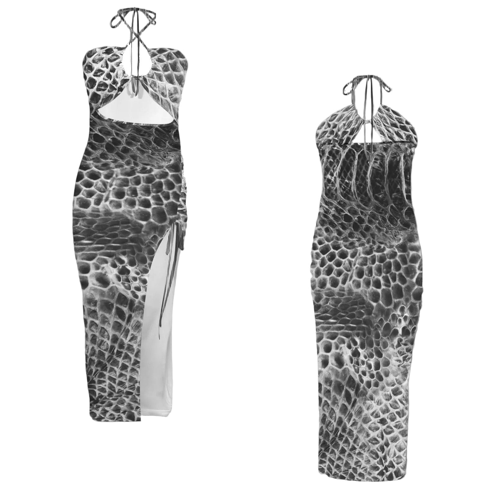 ANTIBrand Shedding Skin Snakeskin Effect Minx Dress