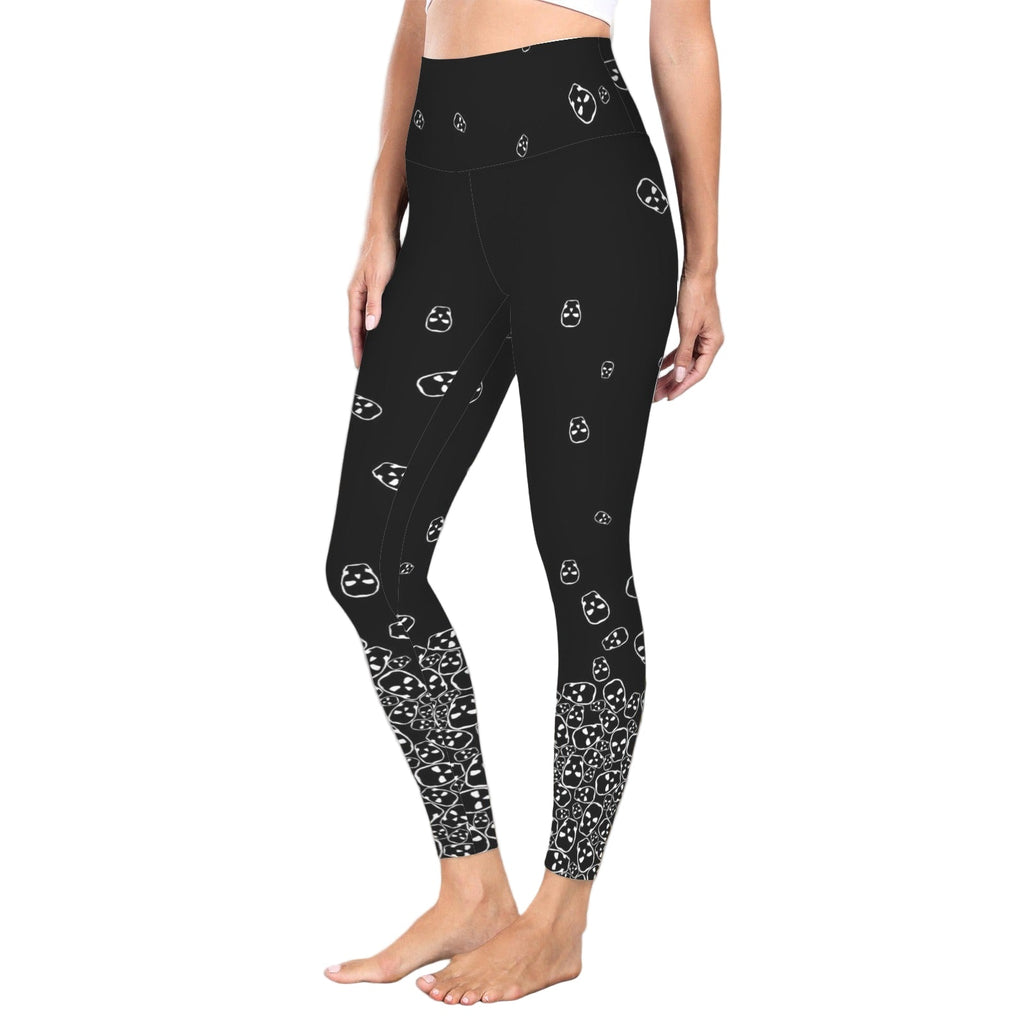 ANTIBrand super stretch leggings with tumbling skulls print