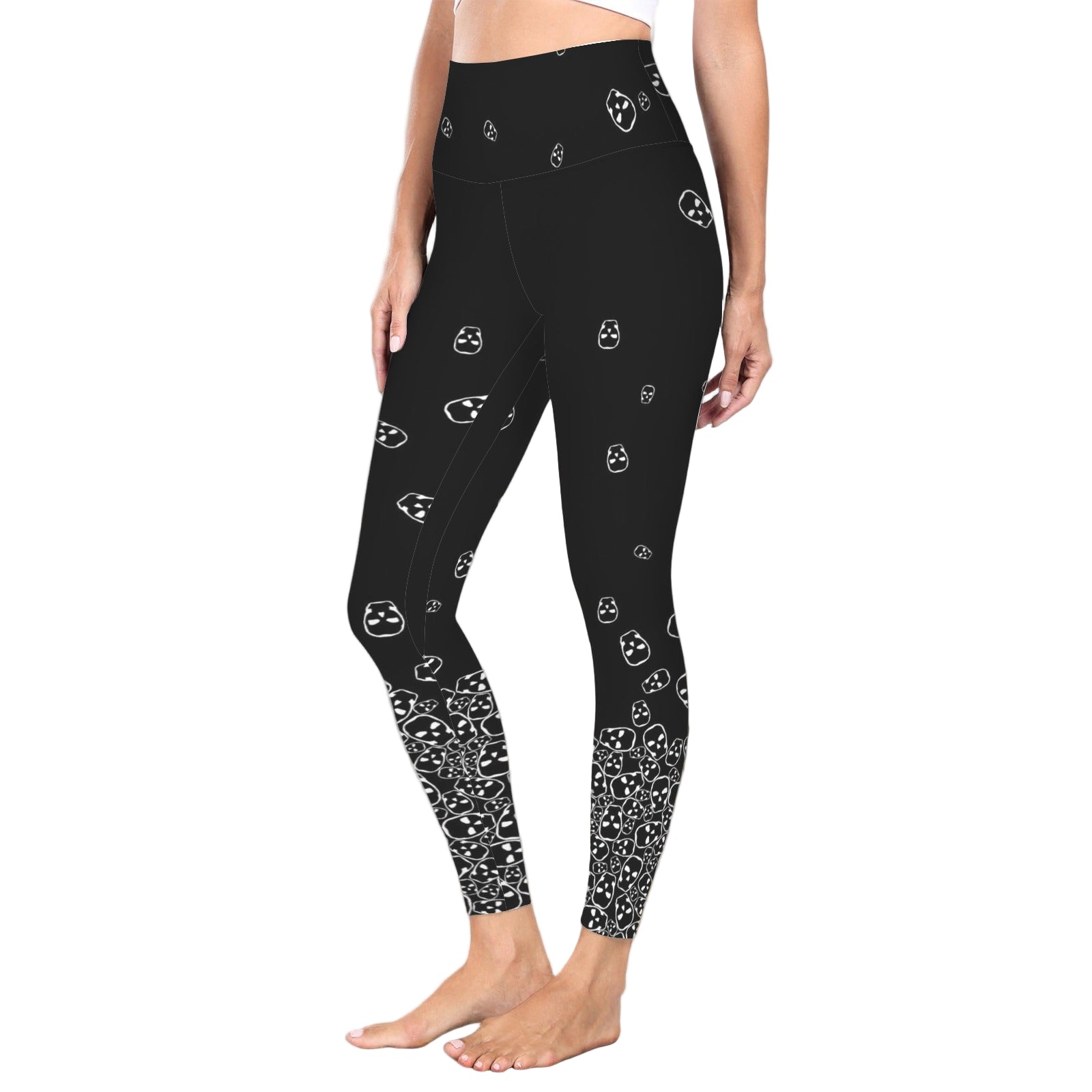 ANTIBrand super stretch leggings with tumbling skulls print