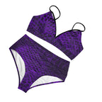 ANTIBrand Shedding Skin Purple Demon Skin High Waist Bikini Set