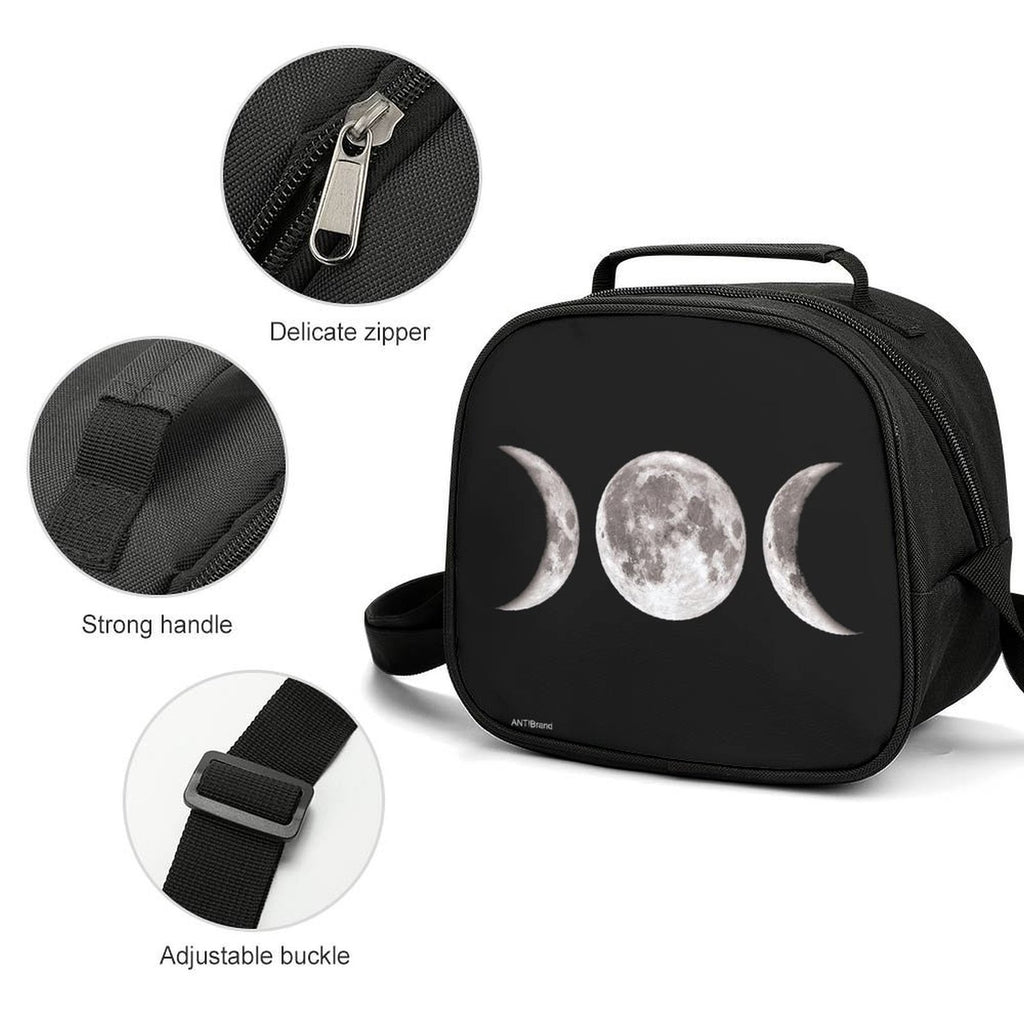 Triple Goddess Insulated Lunch Bag With Crossbody Strap &amp; Top Handle Thermal Cooler Tote