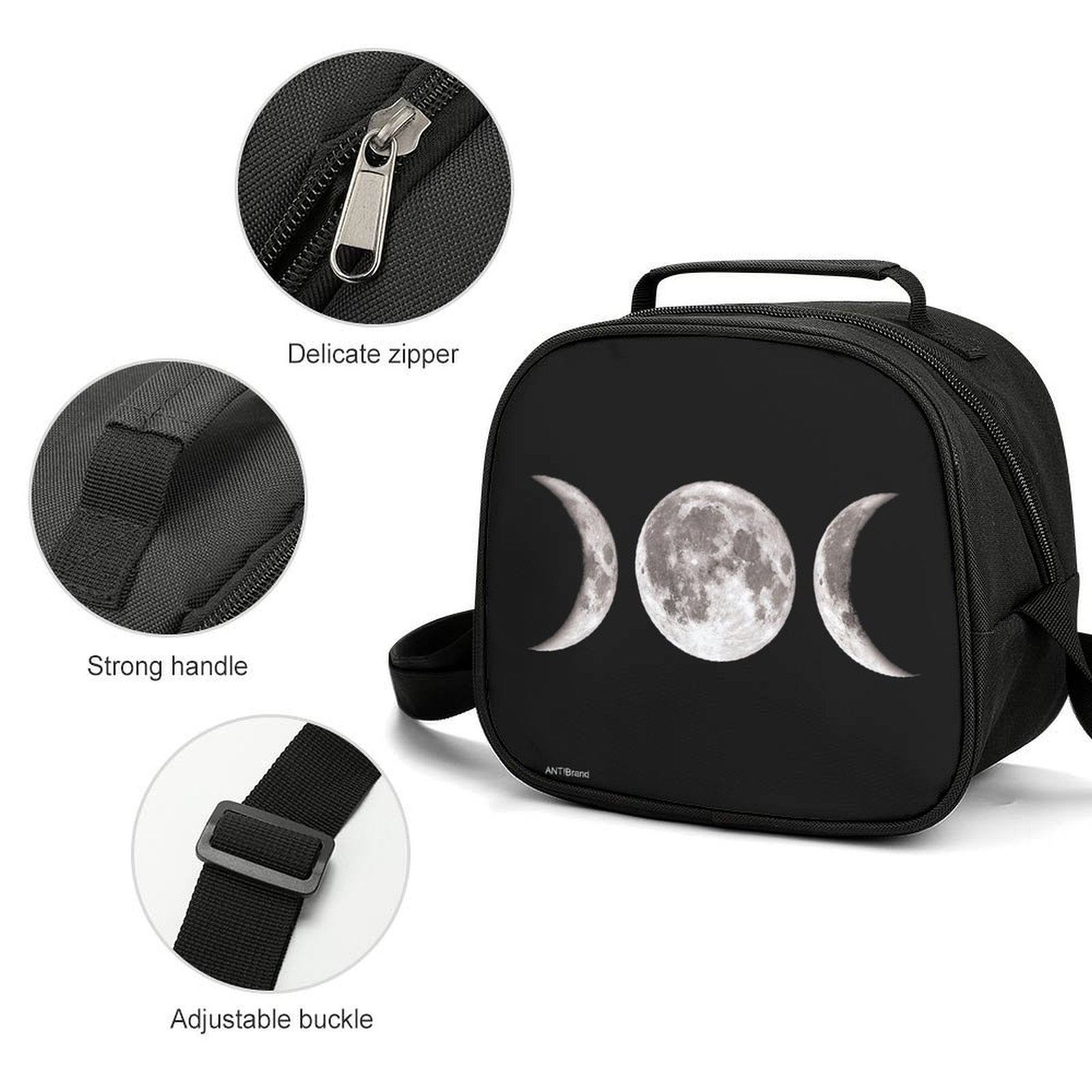 Triple Goddess Insulated Lunch Bag With Crossbody Strap &amp; Top Handle Thermal Cooler Tote