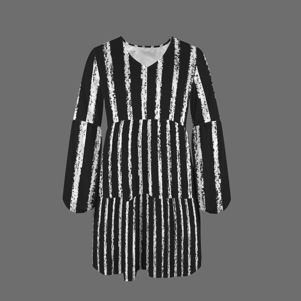 White Stripes Get Vertical Lilianna Dress
