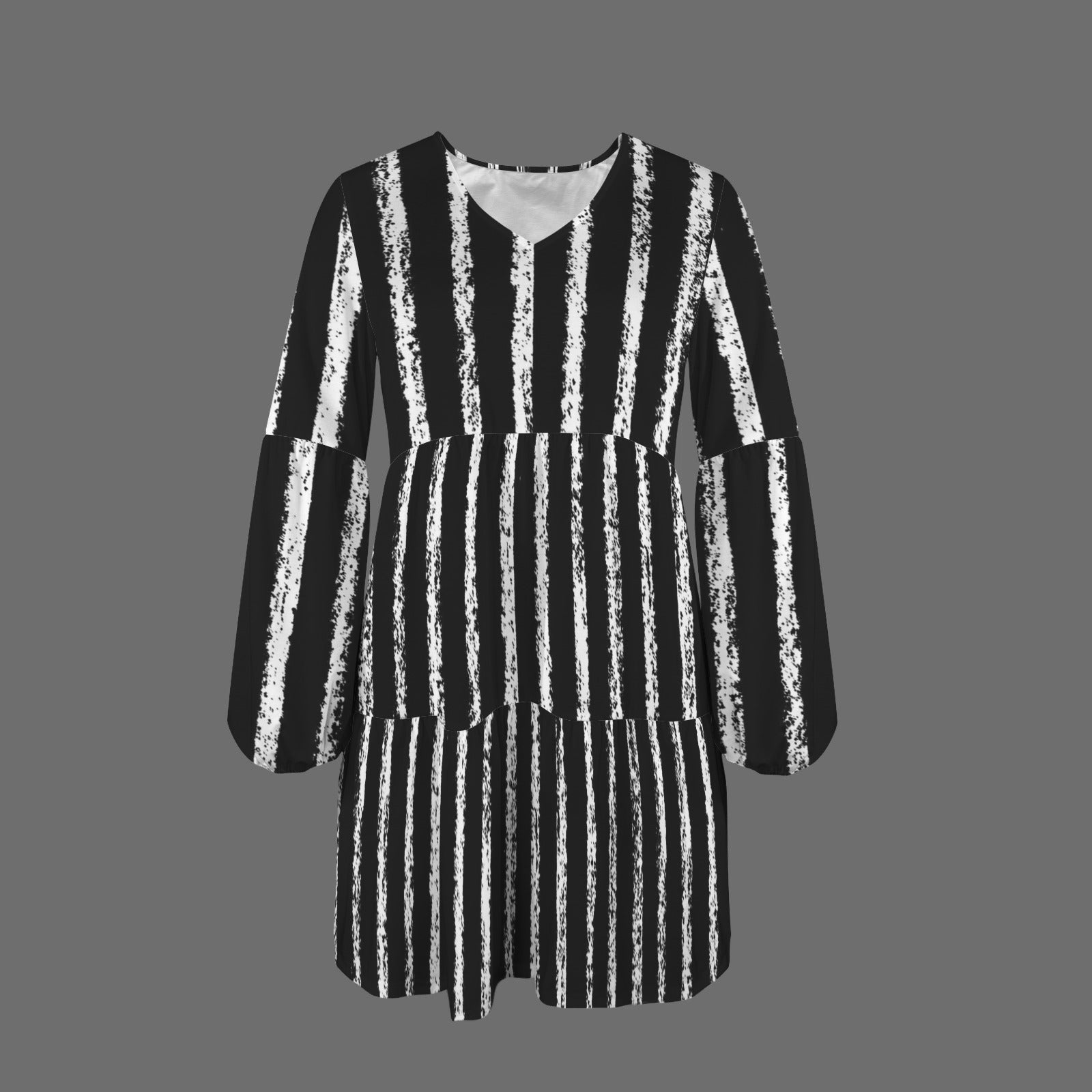 White Stripes Get Vertical Lilianna Dress