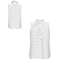 Polka Bats Women's Lapel Sleeveless Ruffle Tie Tank Top