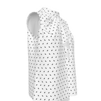 Polka Bats Women's Lapel Sleeveless Ruffle Tie Tank Top