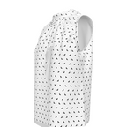 Polka Bats Women's Lapel Sleeveless Ruffle Tie Tank Top