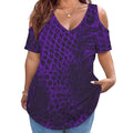 ANTIBrand Shedding Skin Purple Demon Skin Cold Shoulder Top