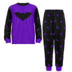 Purple Bats on Repeat Kids Goth PJs
