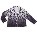 ANTIBrand satin pajamas with purple leopard ombré print