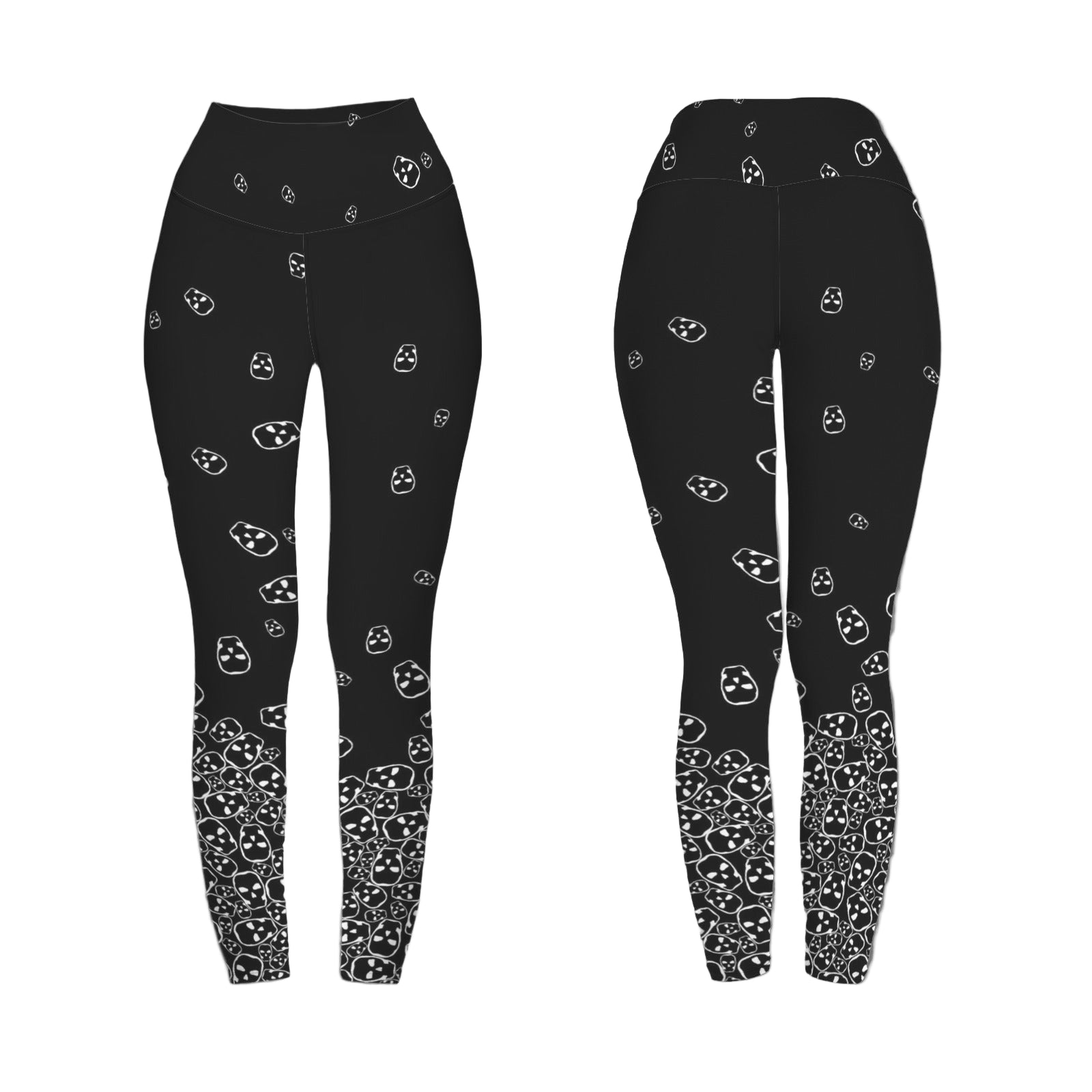 ANTIBrand super stretch leggings with tumbling skulls print