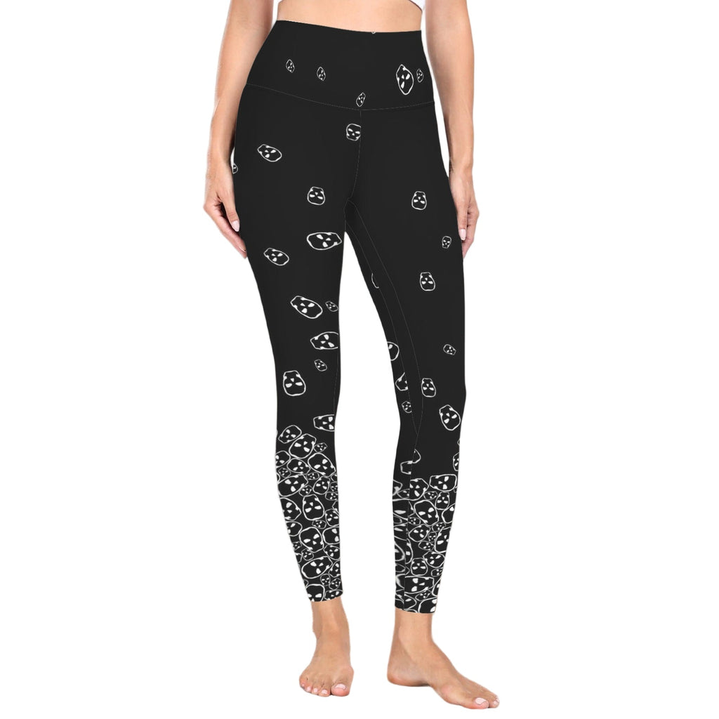 ANTIBrand super stretch leggings with tumbling skulls print