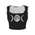 ANTIBrand Triple Moon Goddess goth crop top with lunar motif