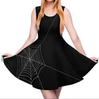 All Over Print Women's Sleeveless Round Neck A-Line Skater Dress