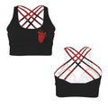 Take my Heart Goth Activewear Strappy Sports Crop Top