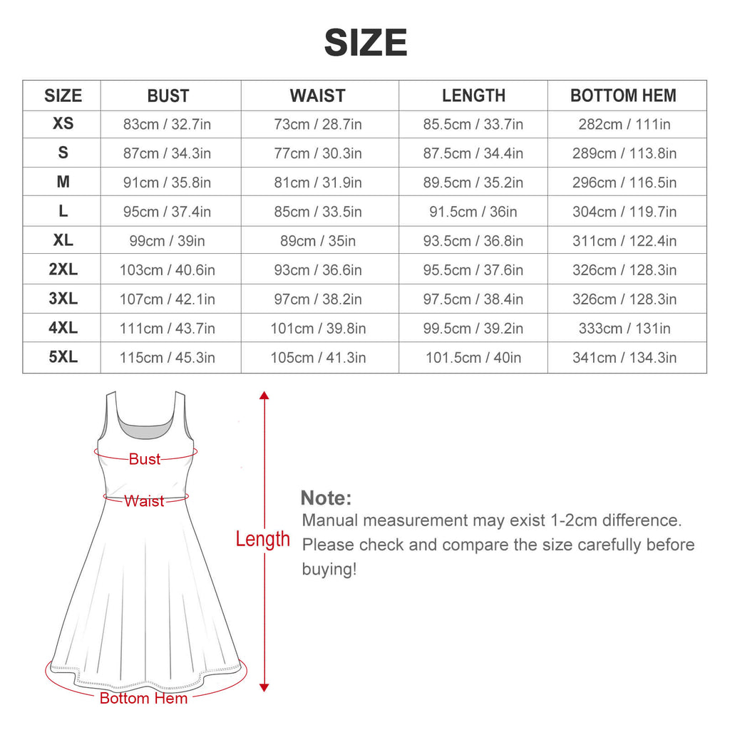All Over Print Women's Sleeveless Round Neck A-Line Skater Dress