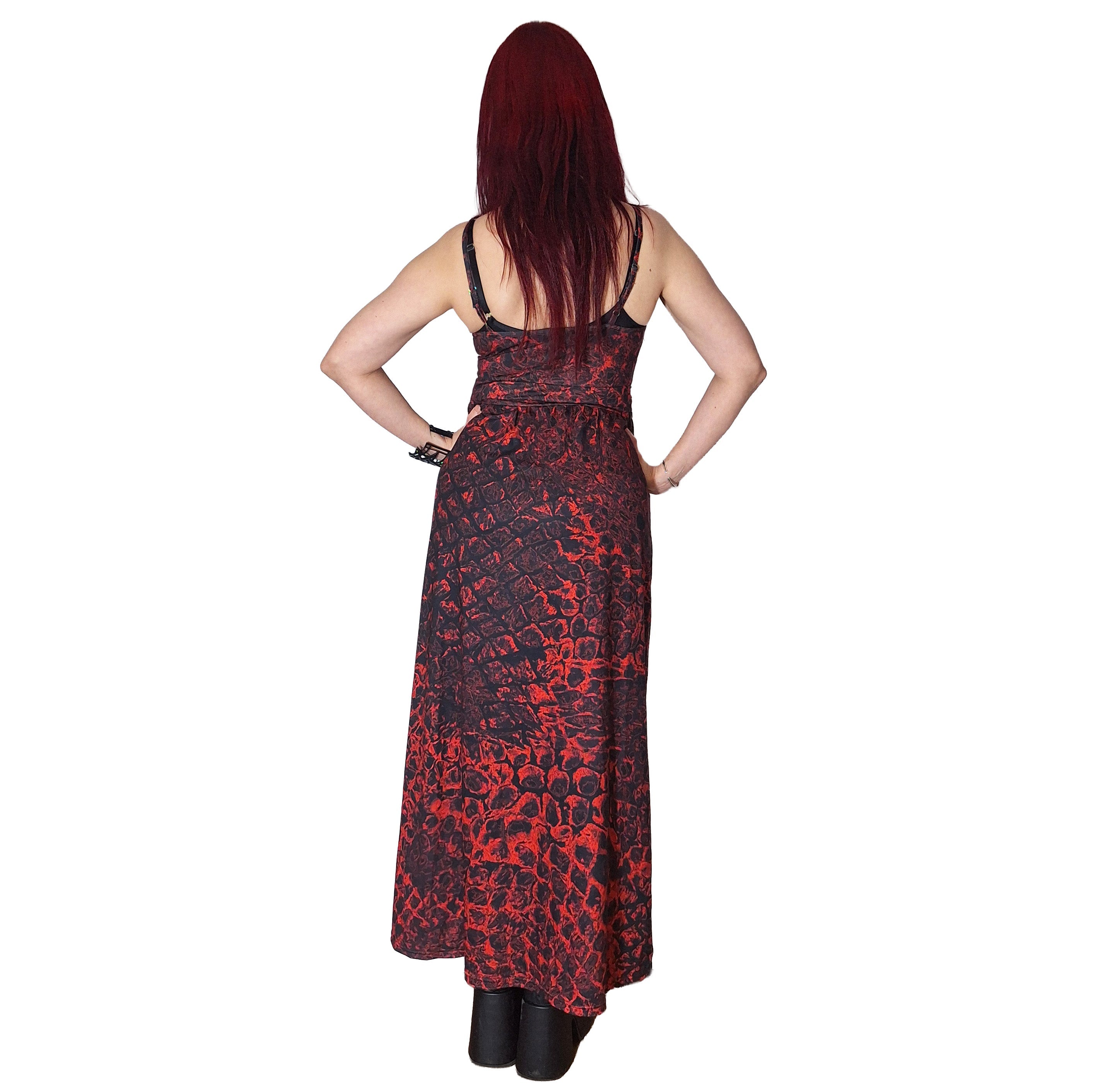 ANTIBrand Bloodscale Strappy Maxi Dress back view