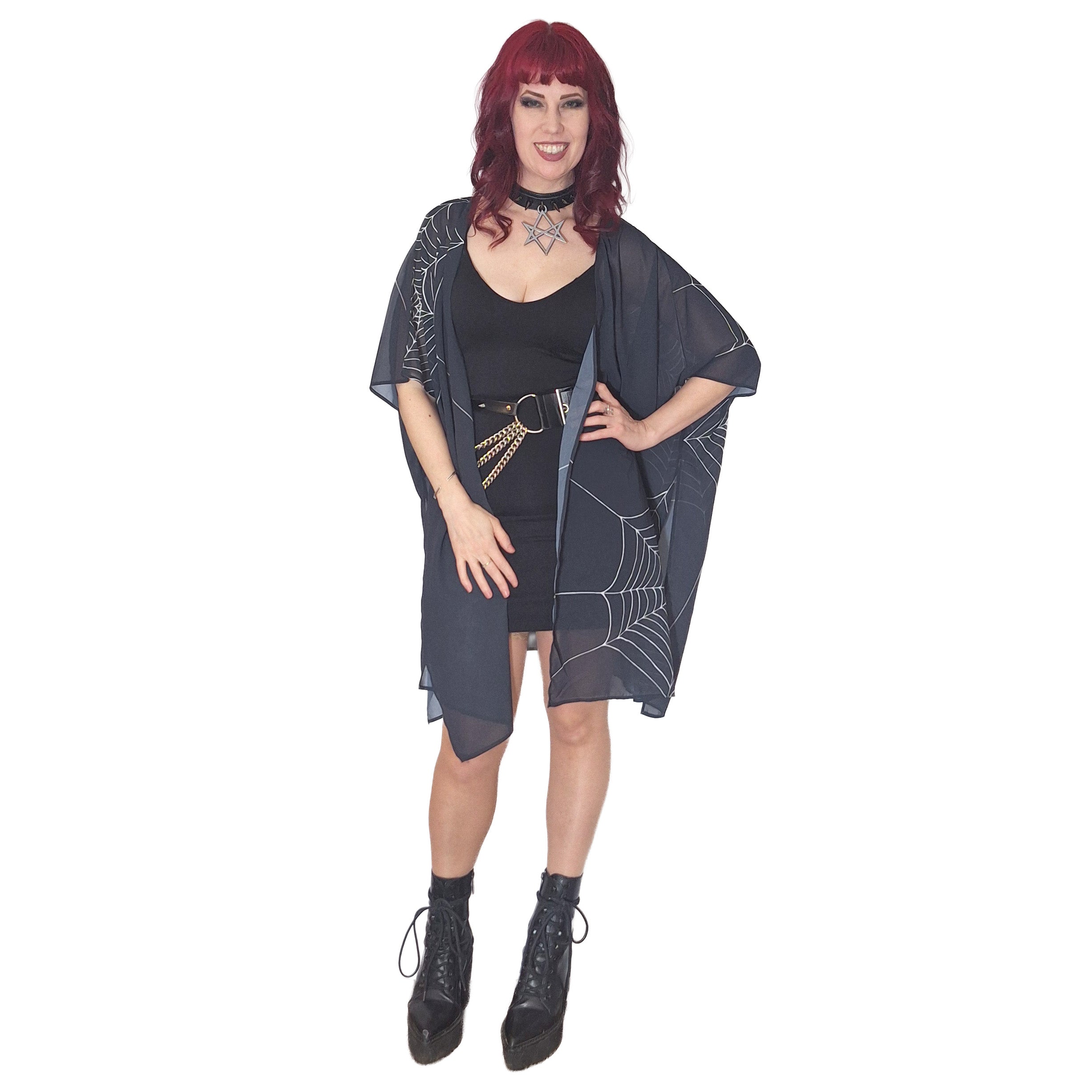 ANTIBrand Caught in Your Web Chiffon Shawl