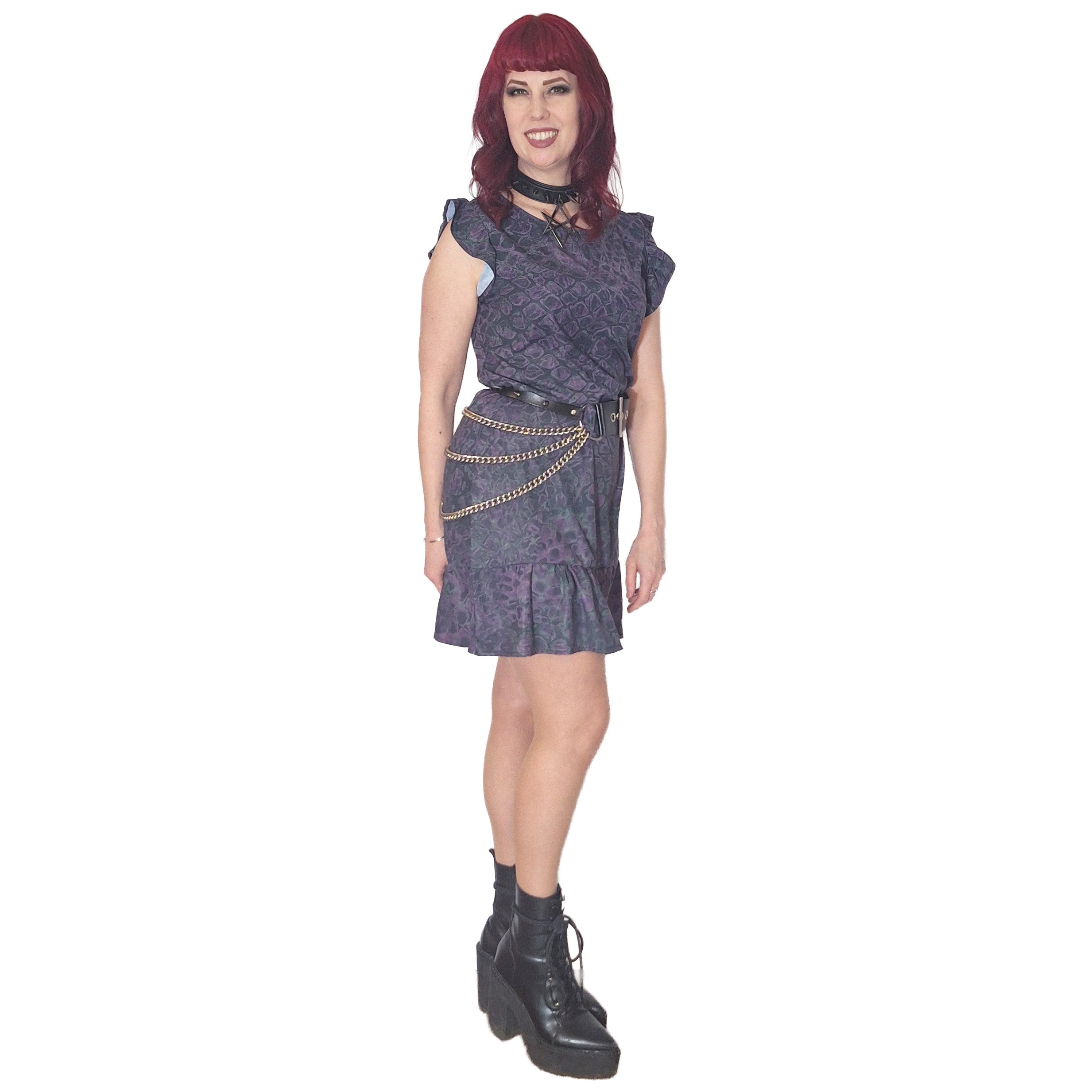 ANTIBrand Hydra Skin Ruffle Mini Dress