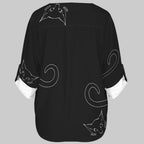 ANTIBrand Peekaboo Kitten Blouse pleated back detail