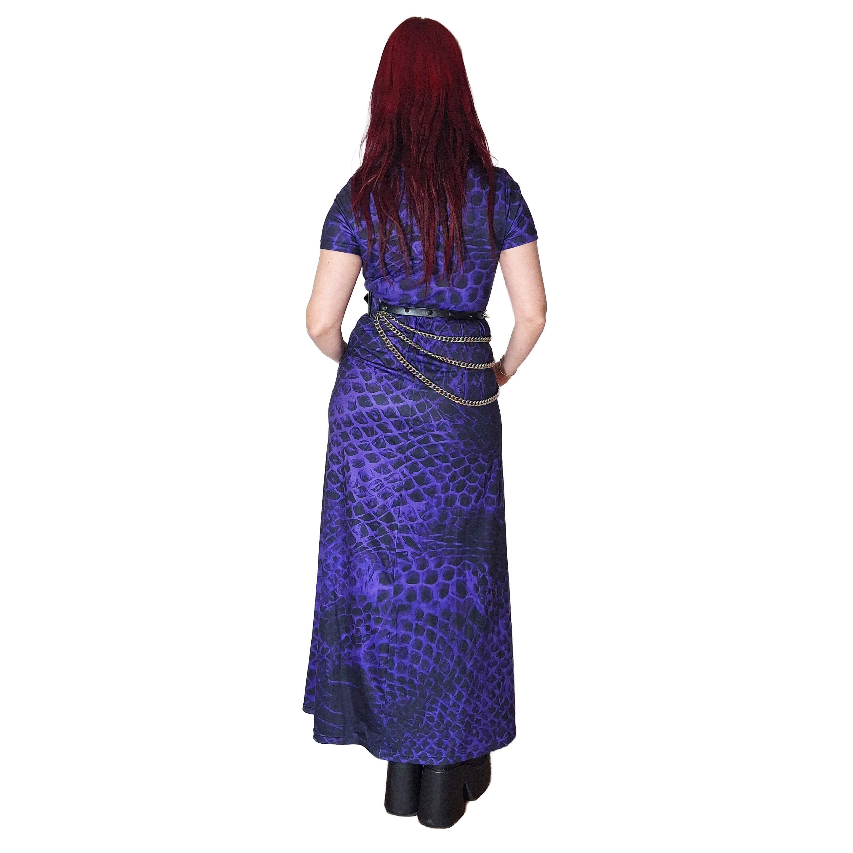 ANTIBrand Purple Demon Skin Maxi Dress with Pockets