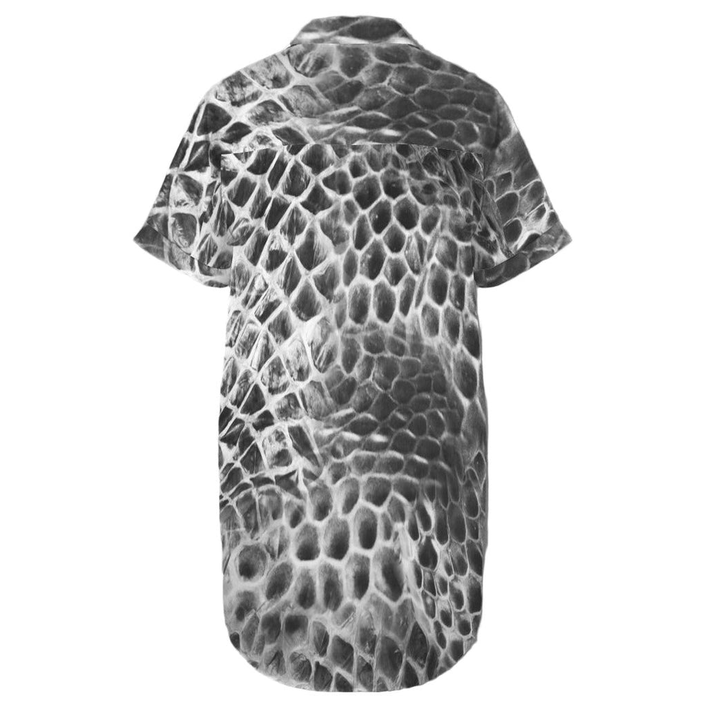 ANTIBrand Shedding Skin Snake Skin Effect Shirt Dress