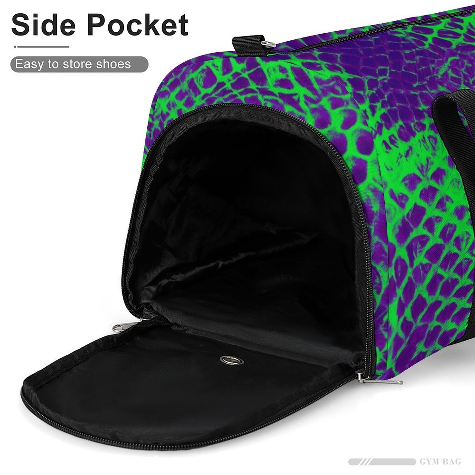 ANTIBrand neon textile graphic aesthetic large capacity duffle bag