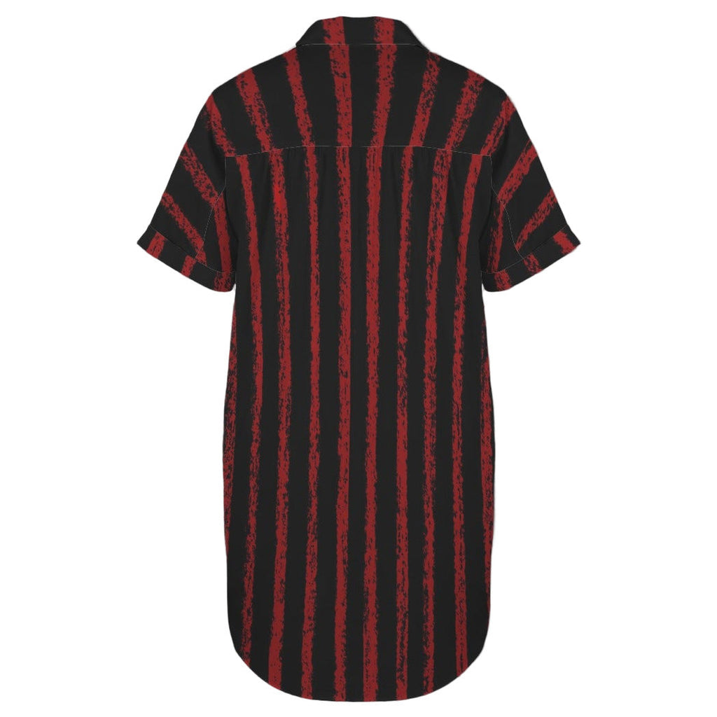 ANTIBrand Take My Heart shirt dress with heart motif and red stripes