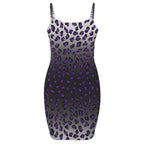 goth leopard print mini dress front view