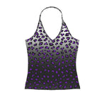 ANTIBrand Panther of Steel halter top with purple leopard print gradient