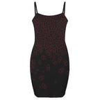 goth skull print mini dress front view