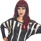 ANTIBrand Alternative Witch Print Bat Wing Top