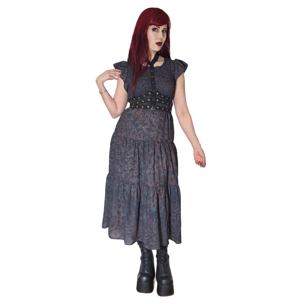 ANTIBrand Wyvern Skin Tiered Maxi Dress
