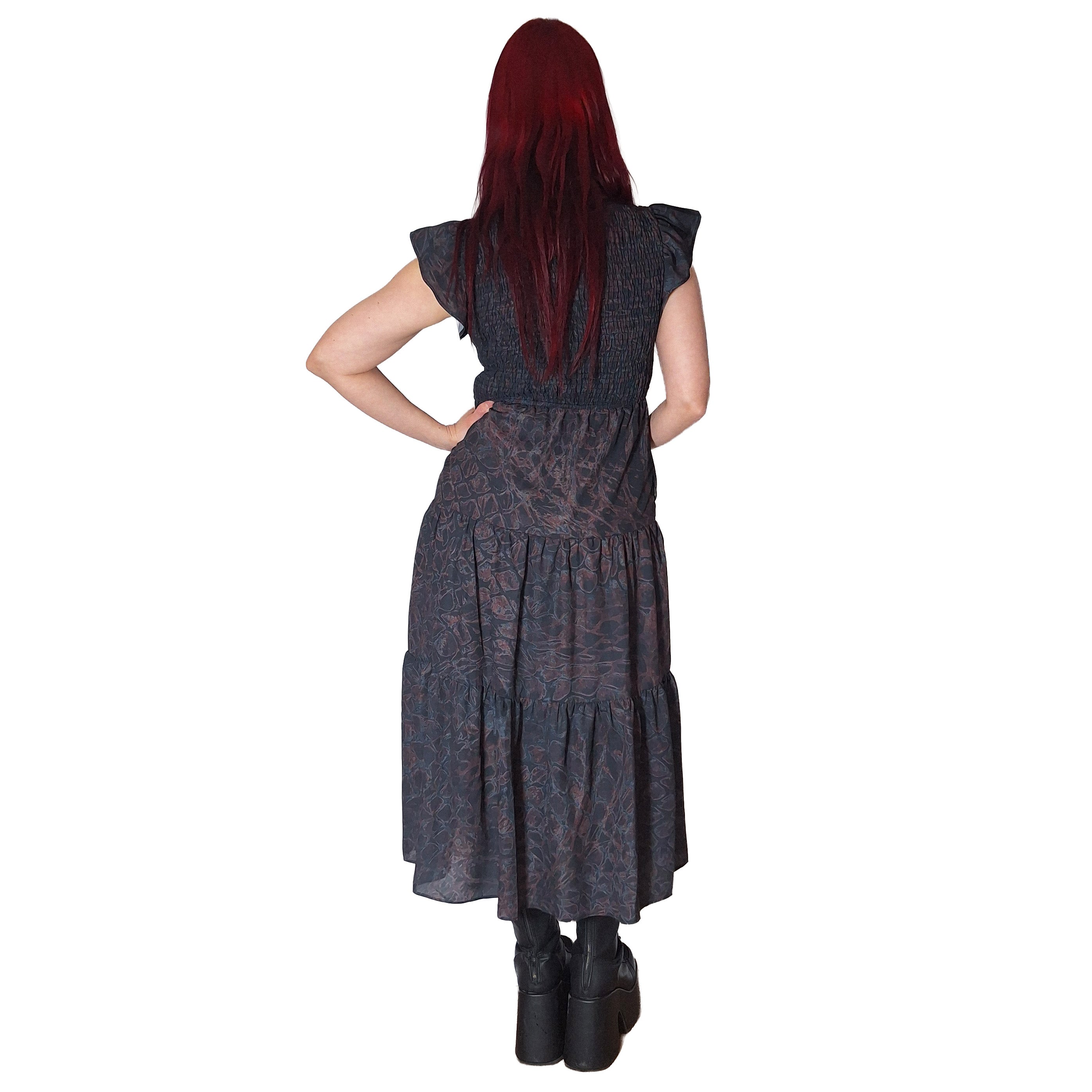 ANTIBrand Wyvern Skin Tiered Maxi Dress