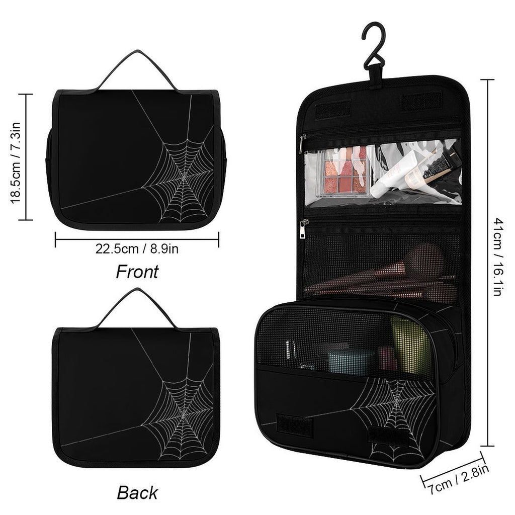 ANTIBrand alternative cosmetic organizer spiderweb print black
