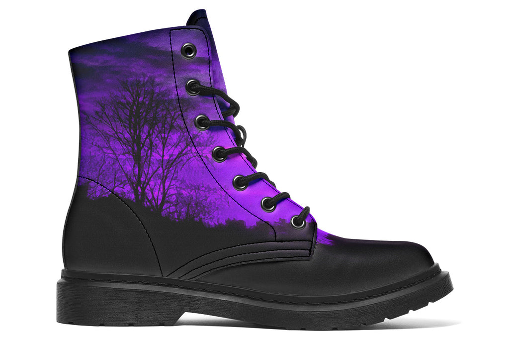ANTIBrand 1999 Boots - Gothic Purple Twilight Lace-Up Boots