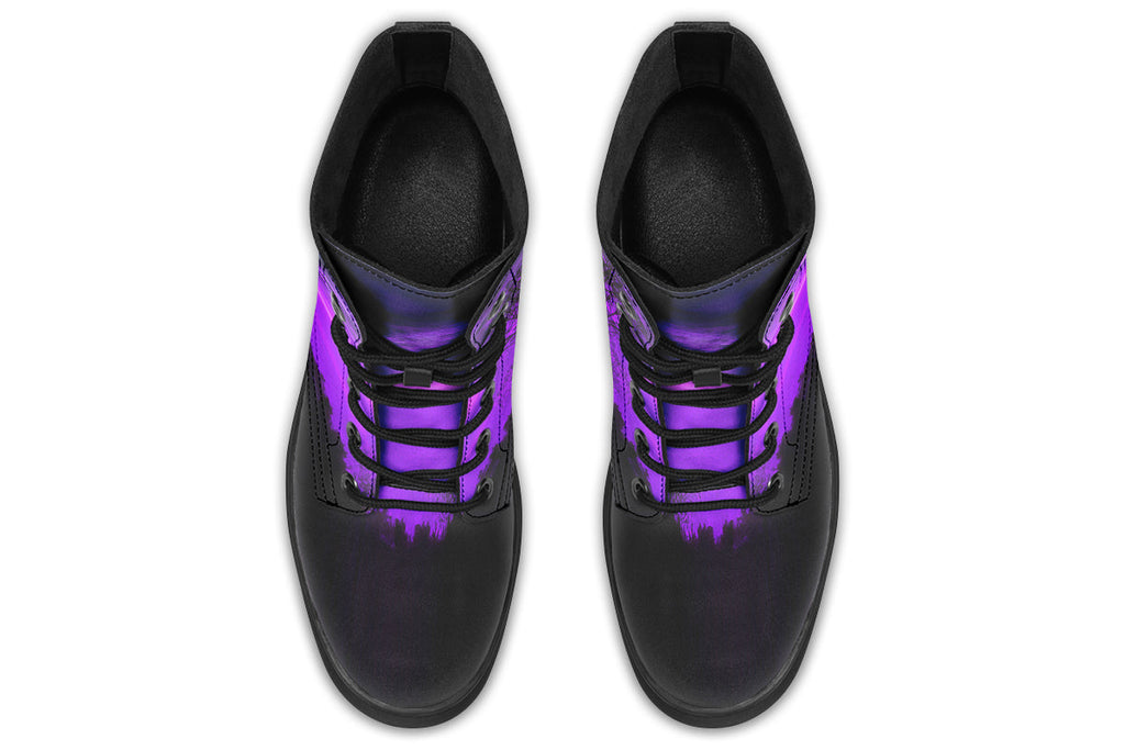 ANTIBrand 1999 Boots - Gothic Purple Twilight Lace-Up Boots