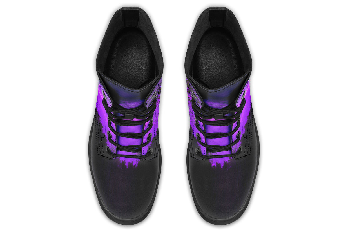 ANTIBrand 1999 Boots - Gothic Purple Twilight Lace-Up Boots