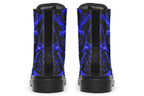 Blue Roses Vegan Combat Boots | Gothic Floral Boots by ANTIBrand