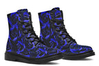 Blue Roses Vegan Combat Boots | Gothic Floral Boots by ANTIBrand