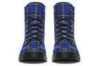 Blue Tartan Punk Boots | ANTIBrand Combat Style